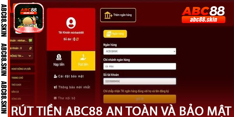 Rút Tiền ABC88 An Toàn và Bảo Mật